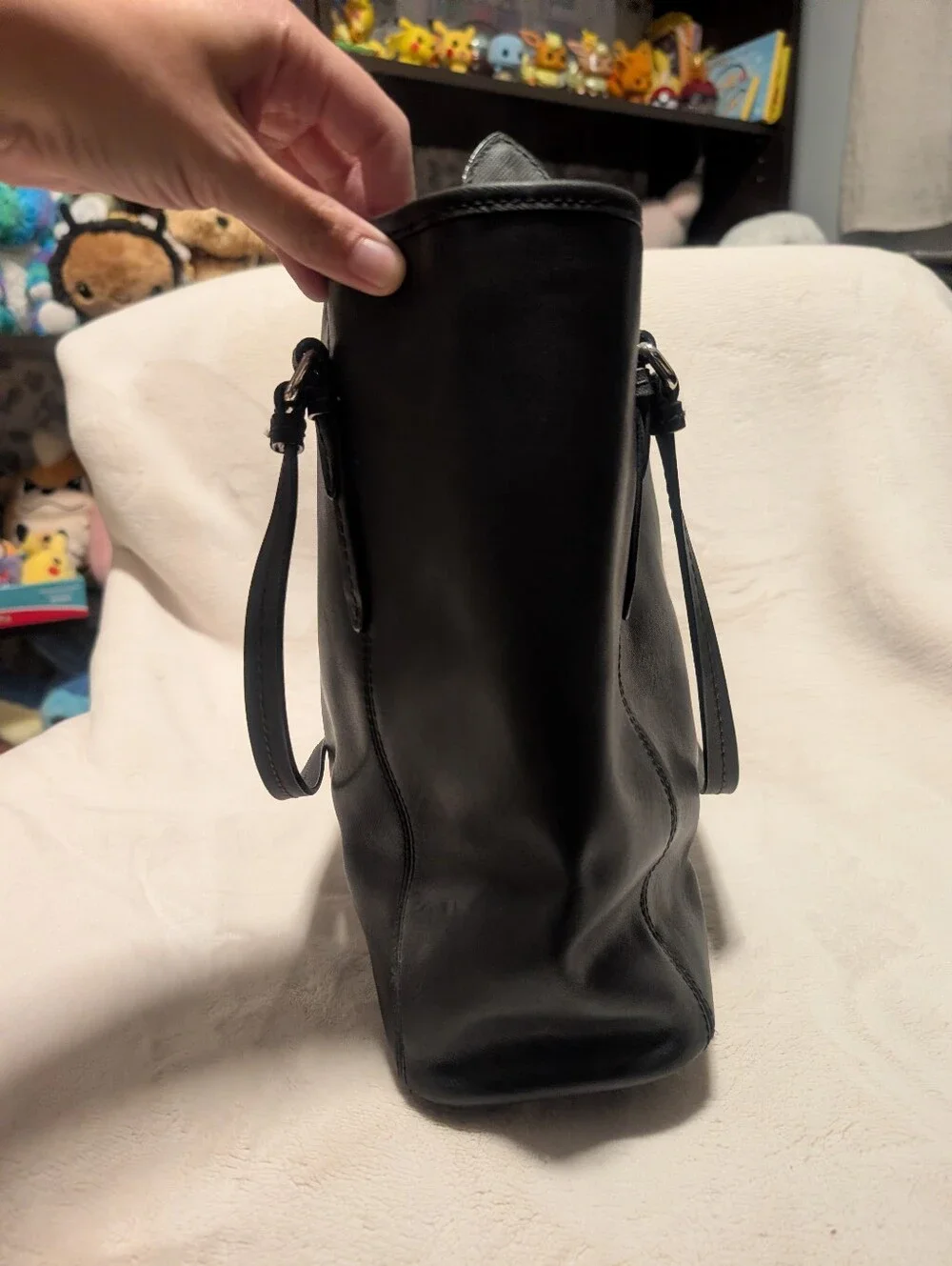 Genuine COACH Classic Black Leather Tote Bag